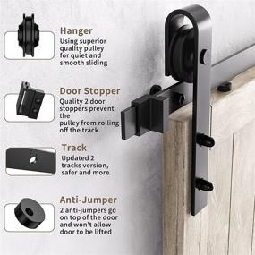 img 1 attached to 🚪 Enhance Your Doors with Homlux Heavy Sturdy Sliding Hardware: Uncompromising Strength and Durability