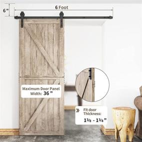 img 2 attached to 🚪 Enhance Your Doors with Homlux Heavy Sturdy Sliding Hardware: Uncompromising Strength and Durability