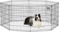 🐶 foldable metal dog exercise pen / pet playpen by midwest логотип