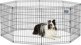 img 4 attached to 🐶 Foldable Metal Dog Exercise Pen / Pet Playpen by MidWest