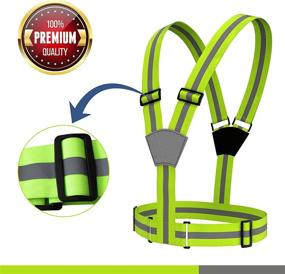 img 1 attached to 🚴 Flectson™ Reflective Vest/Belt - Enhancing Outdoor Safety: Ensuring 360 Degree High Visibility for Running, Motorcycle, Biking, Jogging, and More