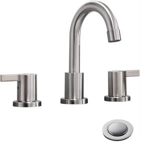img 4 attached to 🚰 Phiestina Brushed Nickel Widespread Bathroom Faucet WF015-1BN