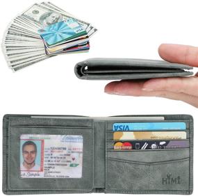 img 3 attached to Classic Men's Genuine Leather Accessories: Wallets, Card Cases & Money Organizers for a Stylish Vintage Touch