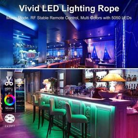 img 3 attached to RGB Color Changing Dimmable LED Strip Lights Kits - 40FT Music Sync LED Strip Light with 44 Key RF Remote