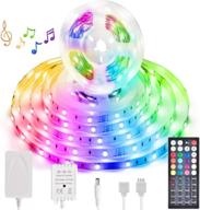 rgb color changing dimmable led strip lights kits - 40ft music sync led strip light with 44 key rf remote логотип