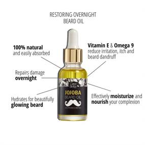 img 3 attached to 🧔 Organic Jojoba Beard Oil for Men: Itch Relief, Dandruff-Free, Softens Coarse Hair - 1fl oz (30ml)