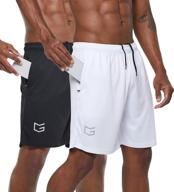 🏃 quick dry lightweight men's 7" workout running shorts with zip pockets - g gradual gym shorts logo