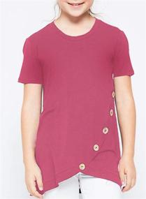 img 3 attached to Eytino Sleeve Buttoned Shirts Casual Girls' Clothing and Tops, Tees & Blouses