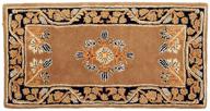 🔥 premium rectangular wool hearth rug by minuteman international - cocoa jardin design for elegant fireplaces logo