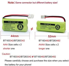 img 1 attached to 🔋 4-Pack GEILIENERGY BT183482 BT283482 Ni-MH Cordless Phone Battery for Vtech DS6401 DS6421 DS6422 DS6472 LS6405 LS6425 LS6426 LS6475 LS6476 89-1348-01-00