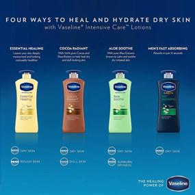 img 2 attached to 💧 Vaseline Intensive Care Hand and Body Lotion: Soothing Hydration for Dehydrated Skin - 100% Pure Aloe Extract - 20.3 oz, 3-Pack