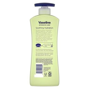 img 3 attached to 💧 Vaseline Intensive Care Hand and Body Lotion: Soothing Hydration for Dehydrated Skin - 100% Pure Aloe Extract - 20.3 oz, 3-Pack