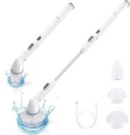 zhenren electric spin scrubber - cordless, rechargeable power scrubber with 3 replaceable brush heads, 1 extension arm - suitable for shower scrubbing and cleaning any tile surface logo