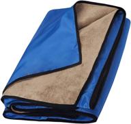 🌦️ all-weather waterproof blanket: extra large and versatile for stadium, picnic, camping, beach, couch, sofa, bed & more - rainproof/windproof backing for warm and cozy outdoor activities logo