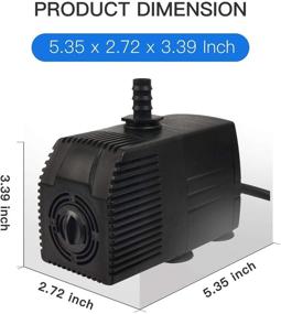 img 3 attached to 🐠 Simple Deluxe Submersible Water Pump: Perfect for Fish Tank, Hydroponics, Aquaponics, Fountains, Ponds, Statuary, Aquariums & Inline – High-Quality in Black