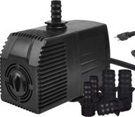 🐠 simple deluxe submersible water pump: perfect for fish tank, hydroponics, aquaponics, fountains, ponds, statuary, aquariums & inline – high-quality in black логотип