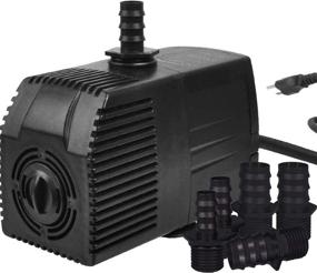 img 4 attached to 🐠 Simple Deluxe Submersible Water Pump: Perfect for Fish Tank, Hydroponics, Aquaponics, Fountains, Ponds, Statuary, Aquariums & Inline – High-Quality in Black