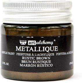 img 2 attached to 🎨 Prima Marketing Metallique Rustic Brown Finnabair Art Alchemy Acrylic Paint - 1.7 fl oz (1 Pack)