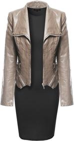 img 2 attached to Bike Rider Leather Jacket Coffee Women's Clothing