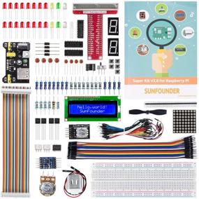 img 4 attached to 🛠️ Оптимизированный набор SunFounder для проектов Raspberry Pi 4 Model B Starter Kit Super Kit для RPi 400 4B 3B+ 3B 2B B+ A+ Zero - включает в себя плату расширения GPIO, макетную плату, ЖК-дисплей, постоянный двигатель, светодиоды, RGB точечную матрицу и 73-страничное руководство пользователя.