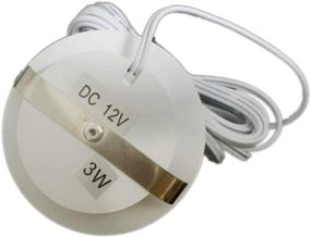 img 2 attached to Set of 2 Dimmable 3W Under Cabinet LED Puck Lights, Recessed Installation, DC 12V Spotlight in Pure White or Warm White (4000K, Silver Shell)