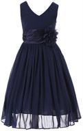 👧 bow dream chiffon flower girl dress with v-neckline – ideal for junior bridesmaids logo