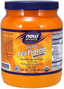 img 3 attached to NOW Foods Organic Pea Protein Powder - Natural Vanilla Flavor, 1.5 lb