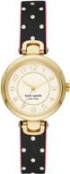 ⌚ kate spade new york women's rainey park reversible quartz watch with stainless steel and leather logo