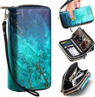 📱 elv wallet purse case for samsung galaxy note 10 plus/galaxy note 10 plus pro 5g - pu leather flip case with credit card slots, detachable design, and stand logo