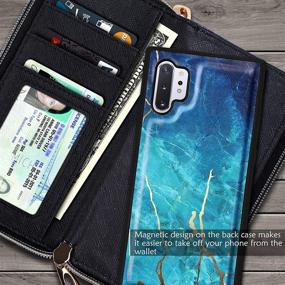 img 3 attached to 📱 ELV Wallet Purse Case for Samsung Galaxy Note 10 Plus/Galaxy Note 10 Plus Pro 5G - PU Leather Flip Case with Credit Card Slots, Detachable Design, and Stand