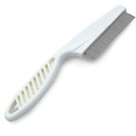 🐾 sungrow pet grooming comb - 7.4 inches, detangling tool for cats and dogs, stainless steel teeth, massage function, durable design, white handle - 1 piece logo