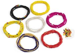 img 4 attached to 🌈 Multicolor African String Belts for Boys - Lightweight and Stretchy Accessories