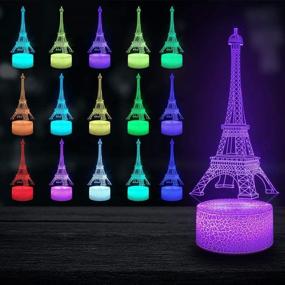 img 1 attached to ERYEE 3D LED Night Light Ferris Wheel - Multicolor Touch Switch USB Table Lamp for Christmas Birthday Gift, Home Decorations, and Kids Toy