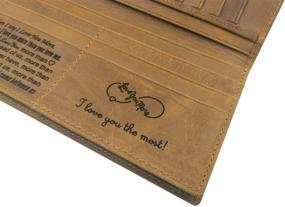 img 2 attached to Engraved Personalized Husband Boyfriend Tri Fold 👨 Men's Wallet Accessories: Card Cases & Money Organizers