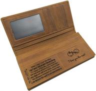 engraved personalized husband boyfriend tri fold 👨 men's wallet accessories: card cases & money organizers logo