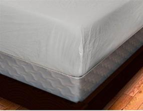 img 2 attached to Blissford Full Size Plastic Mattress Protector - Waterproof Vinyl Cover, Heavy Duty & Breathable for Bedding Protection