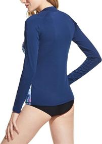 img 3 attached to 👚 TSLA Women's Long Sleeve UPF 50+ Rash Guard, UV/Sun Protection Swim Shirts, Water Beach Surf Swim Top