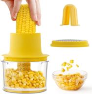 🌽 4-in-1 corn peeler and multifunction stripping tool with bowl – stainless steel thresher for corn, apple, lemon, potato – no splatters, more efficient logo