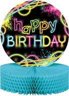 glow party birthday centerpiece: illuminate the celebration with a 9 inch x 12 inch radiant decoration logo