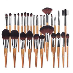 img 3 attached to 💄 28pcs Professional Makeup Brushes Set with Luxury Bag - MSQ Beauty Brushes for Foundation, Powder, Eyeshadow, Blush, Blending, Creams & Lip Brush