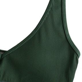 img 2 attached to 👙 ZAFUL Women's Padded Ribbed Swimsuit - Trendy Women's Clothing for Summer