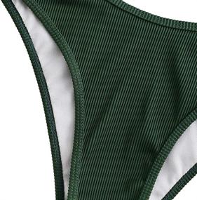 img 1 attached to 👙 ZAFUL Women's Padded Ribbed Swimsuit - Trendy Women's Clothing for Summer