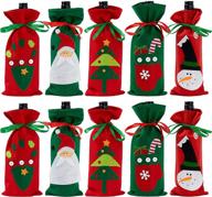 🎄 the twiddlers 10 christmas wine bottle covers: 5 festive xmas designs for holiday decoration logo