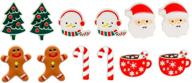 🎄 christmas earrings for women and girls: cute, funny, and festive holiday accessories for christmas gifts (6-9 pcs) logo