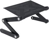 💻 wonderworker newton: ultimate portable folding laptop stand with adjustable bed tray, cooling pad & lightweight aluminum - black логотип