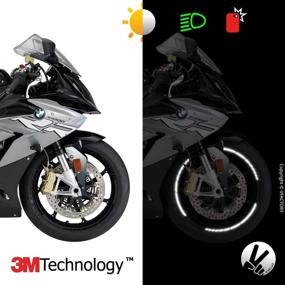 img 3 attached to VFLUO Motorbike Reflective Stripes Technology Motorcycle & Powersports