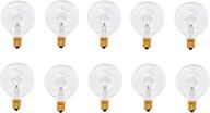 💡 10-pack mandala crafts replacement light bulbs for wax warmers and diffusers - e12, 120v 40-watt g16.5 bulbs - candle melts, fragrance burners, oil lamps logo