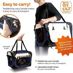 img 3 attached to Premium Cat Carrier for Small to Large Sized Pets - Soft Sided Foldable Cat Bag with Locking Zippers, Shoulder Straps, Seat Belt Lock & Plush Pillow - Top & Side Loading Design