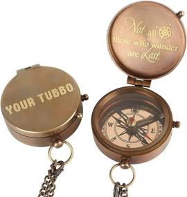 img 3 attached to 🧭 PORTHO Your Tommy Your Tubbo Dual Compass Gift Set - Unique Brass Compasses with Special Engraved Quote for Gamers - MCYT, Dream SMP, TommyInnit Fanart