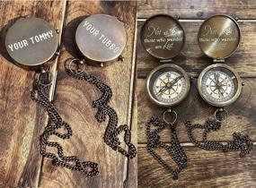 img 4 attached to 🧭 PORTHO Your Tommy Your Tubbo Dual Compass Gift Set - Unique Brass Compasses with Special Engraved Quote for Gamers - MCYT, Dream SMP, TommyInnit Fanart